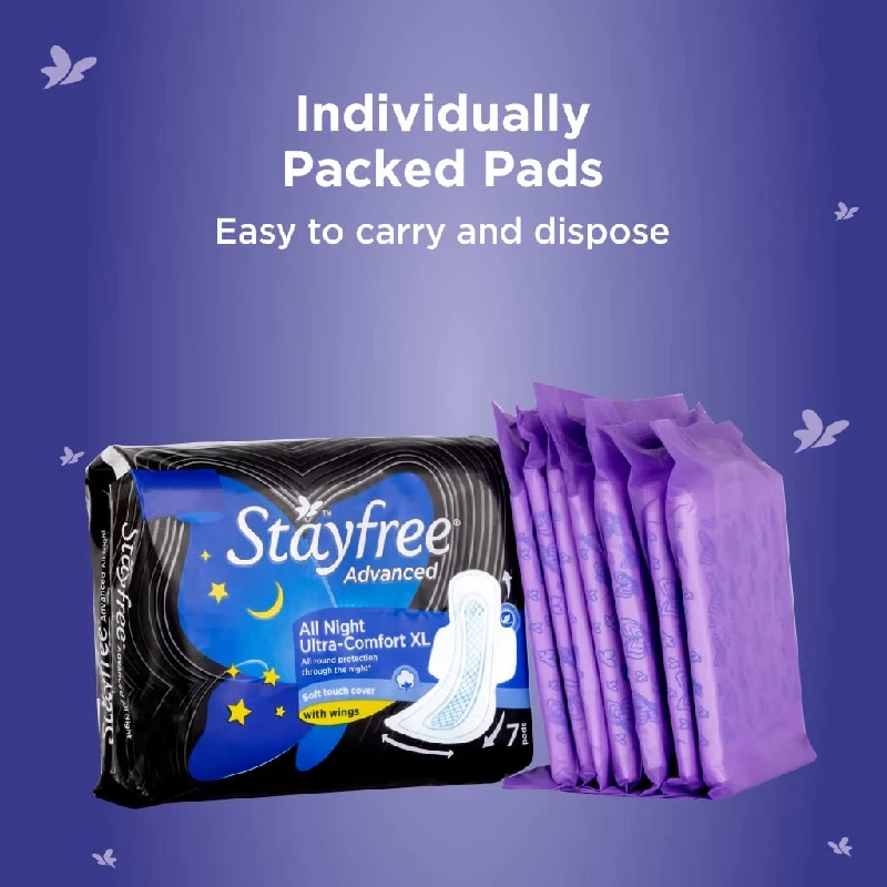 Stayfree Advanced XXL Night Ultra Comfort Sanitary Pads Combo Packs, 84 Pads-5.webp